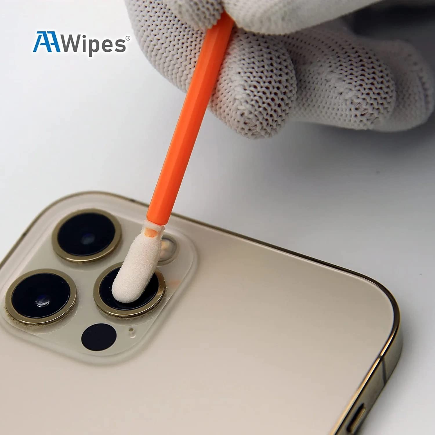 Foam Tip Cleaning Swab Kit 5 Types, 100 Pack Cleanroom Sponge Stick Foam Swab...