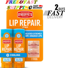 O'Keeffe's Cooling Relief Lip Repair Balm for Dry, Twin Pack, Clear