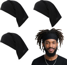 4Pcs Dreads Cap, Loc Sock, Dreadlock Caps for Men, Soft and Comfortable, Tube