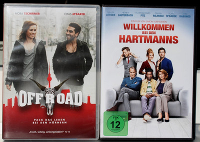2 Komödien-DVDs: Off Road + Willkommen bei den Hartmanns (Elyas M'Barek)