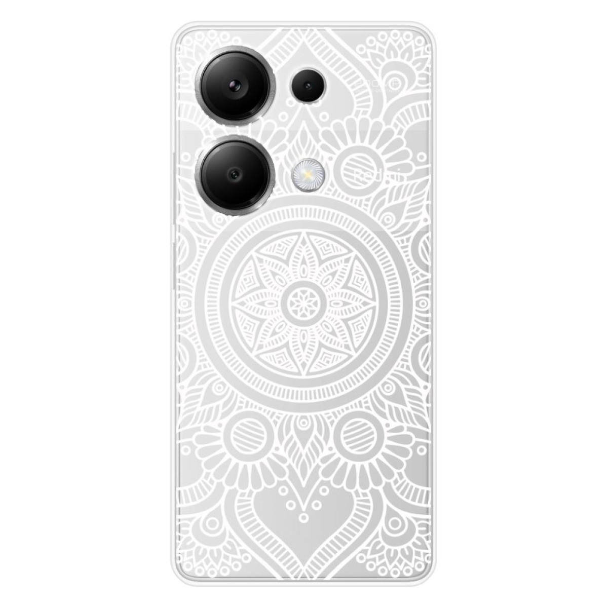 Xiaomi Redmi Note 13 Pro 4G Mandala Compatible Printed Silicone Case White