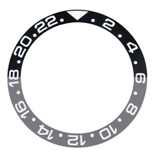 CERAMIC BEZEL INSERT FOR ROLEX GMT MASTER 116700 116710 BLACK/GREY BRUCE WAYNE