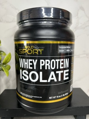 California Gold Nutrition SPORT Whey Protein Isolate Unflavored 1lb Exp 10/27