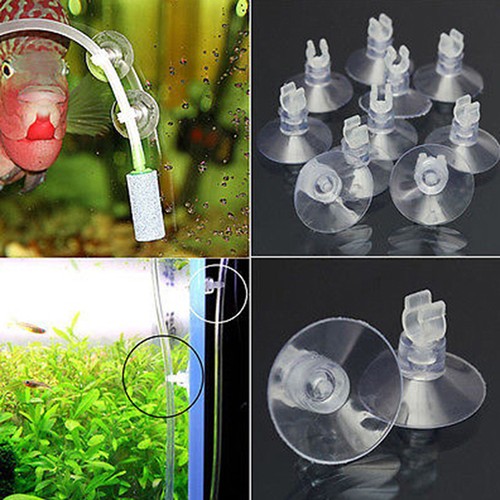 10* Aquarium Fish Tank Suction Cup Sucker Holders For Air Line Tube Hose Pump-b - Picture 2 of 7