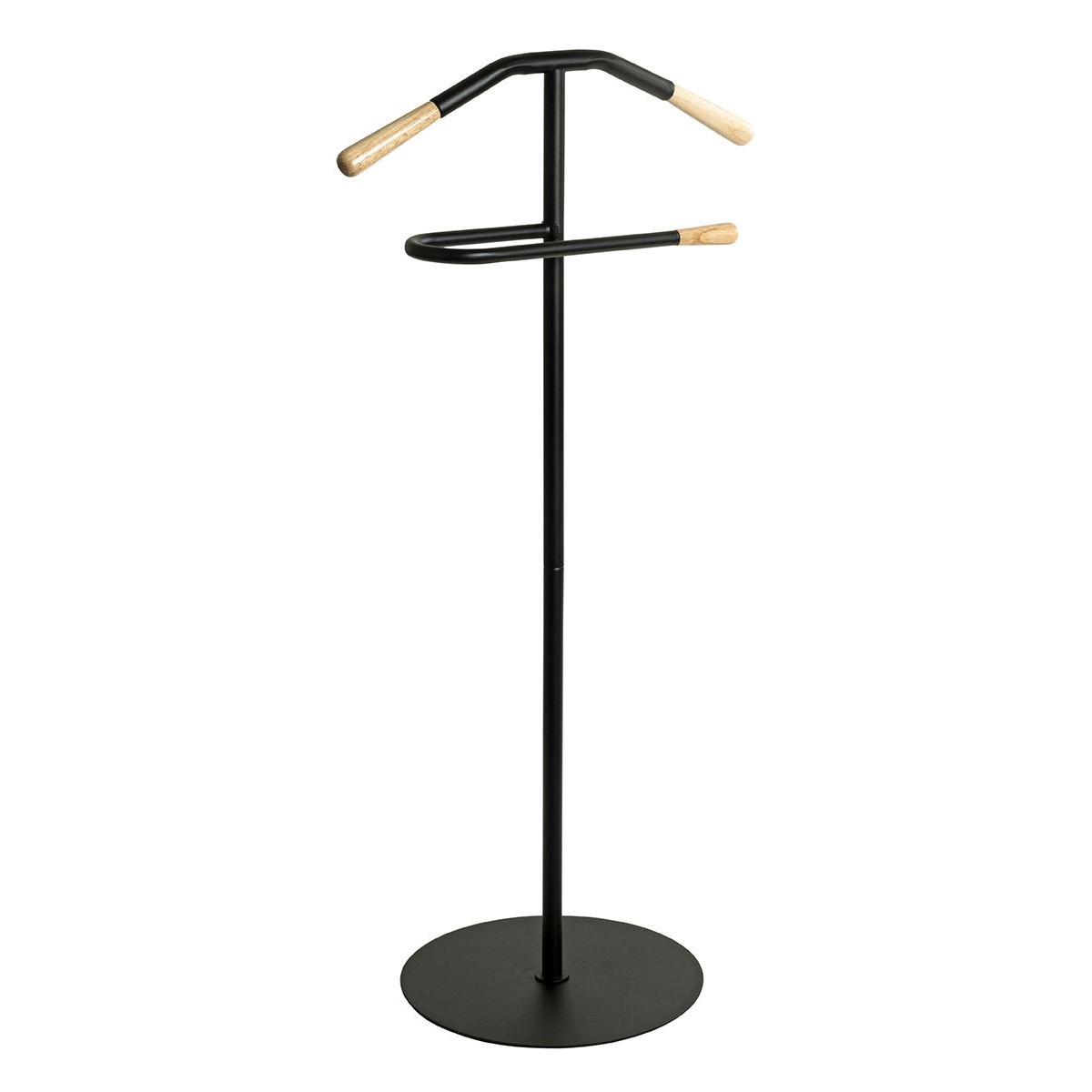 Valet de chambre Roger 105cm noir, portant vêtement de nuit en métal