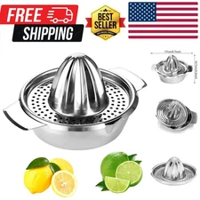 Stainless Steel Citrus Orange Juicer Lemon Lime Fruit Hand Squeezer Kitchen Tool