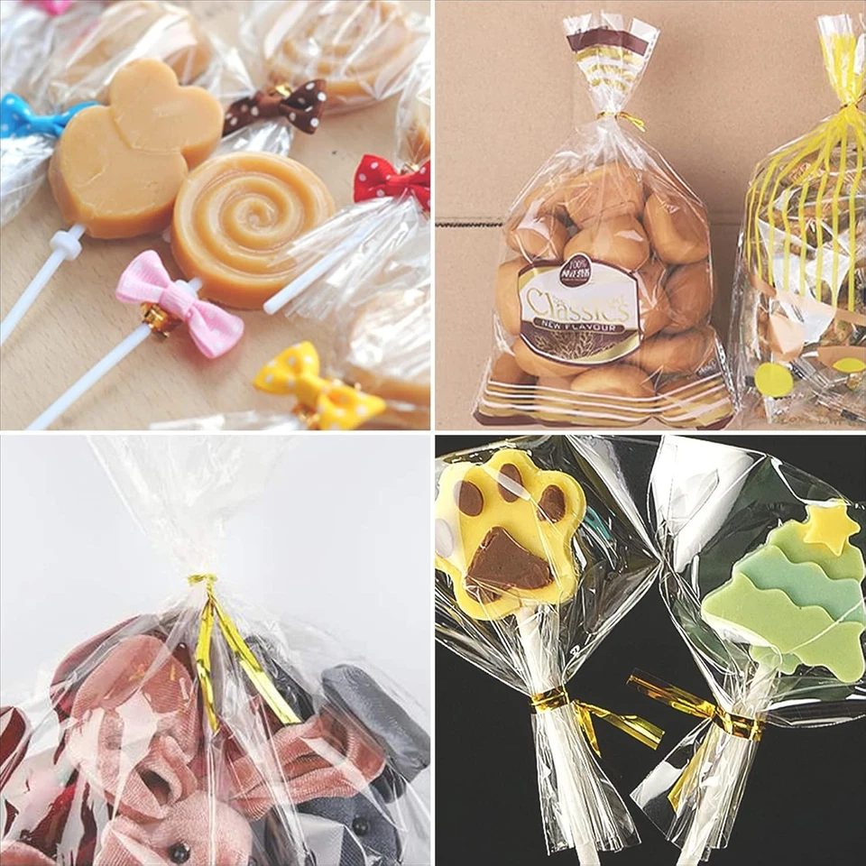 Paquete de 600 lazos metálicos torcidos para sándwich congelador de alimentos bolsa de celofán dulce lazo de alambre Foto 2 de 4