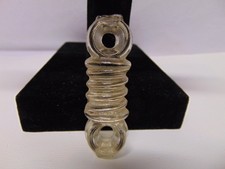 1930's-40's clear glass radio strain insulator 3" long USA