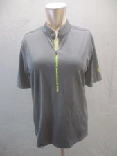 Pearl Izumi Size M Mens Gray Cycling 1/2 Zip Short Sleeve Stretch Sport Top 459
