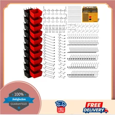 297 Piece Pegboard Hooks Kit, Peg Board Organizer Accessories with Bins for Orga