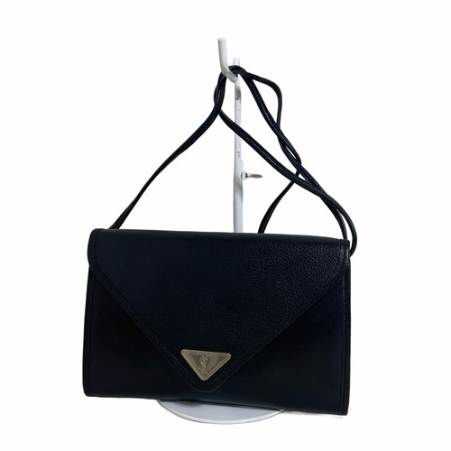 Yves Saint Laurent Leather Shoulder Bag Black Used Japan