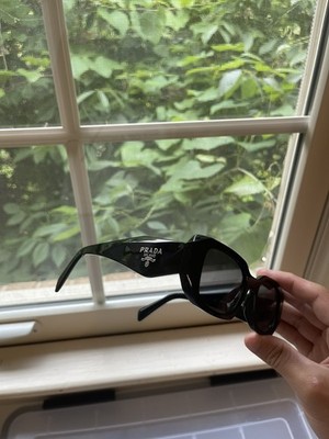 Prada PR17WS 1AB5S049 Women's Sunglasses 49 mm Black / Dark Grey Lens