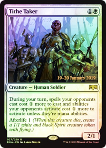 Light Play x 1 Tithe Taker - Foil - Prerelease Promo Ravnica Allegiance Variants