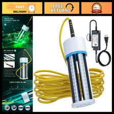 Super Bright Green LED Underwater Fishing Light - 110V/12V, IP68, 30ft Cable, Do