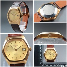 Orologio automatico uomo vintage anni 70 LONGINES Cal.L633.1 oro esagonale 36...