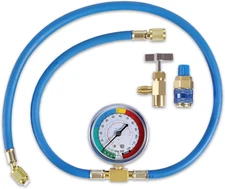 AC U Charge Hose with Gauge Car Refrigerant R134A Recharge Tool Kit Auto Air