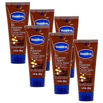 All Purpose Cream Cocoa Glow, with Pure Cocoa Butter, 6-Pack, 1.41 FL Oz Each, 6