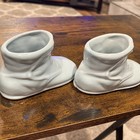 2 Pc. Vintage Baby Shoes-Light Blue, Planter, Nursery Decor, Q Tip Holder — photo 5