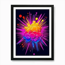 Abstract Colorful Explosion Pop Art Framed Wall Art Poster Canvas Print Picture