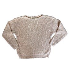 Vintage Esprit Ramie Cotton Pullover Sweater Women Large Peach 80s 90s Crewneck