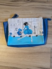 Elizabeth Arden New York NY 5th Ave City Scene Cosmetic Travel Bag Purse Blue