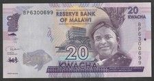 MALAWI BANKNOTE 20 KWACHA 2019 UNC