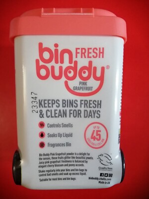 Bin Fresh Buddy Pink Grapefruit Pulver Behälter Fresh & Clean Kontrollen Geruch 450g