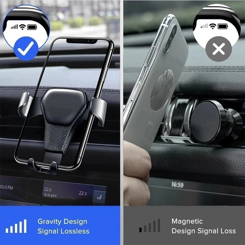 Gravity Car Holder For Phone Air Vent Clip Mount Mobile Cell Stand Smartphone - Image 4 of 4