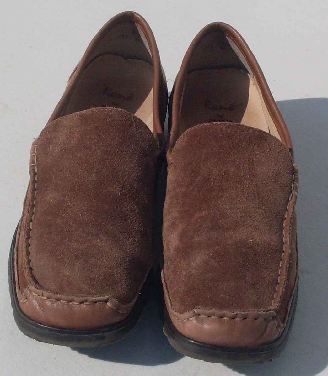 Rene By Ara Echt Mokassin Brown Suede Leather Women display picture 1