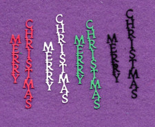MERRY CHRISTMAS  20 vertical die cuts scrapbook cards