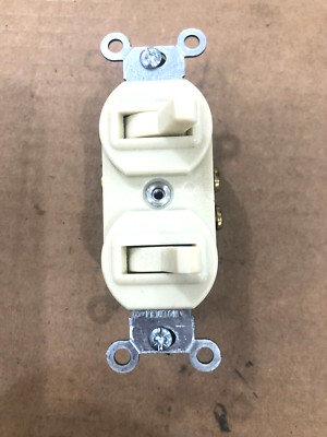 Leviton 5241-I 15A Duplex Style Single-Pole / 3-Way AC Combination Switch Ivory