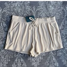 Tommy John Zen Ribbed Short in Doeskin Size Medium