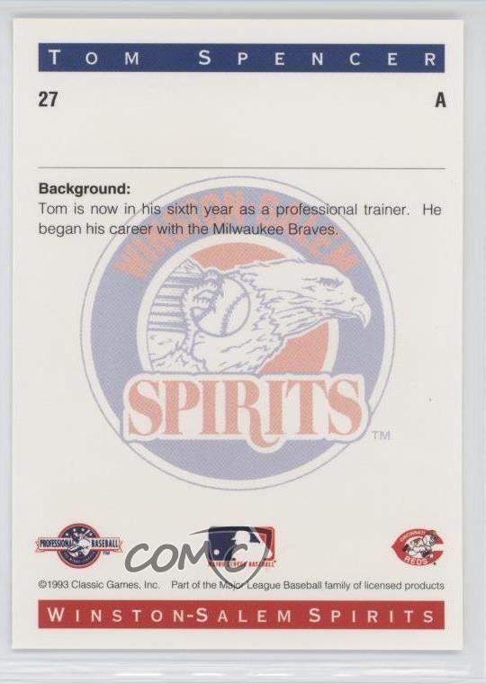 1993 Classic Best WinstonSalem Spirits Tom Spencer 27 eBay