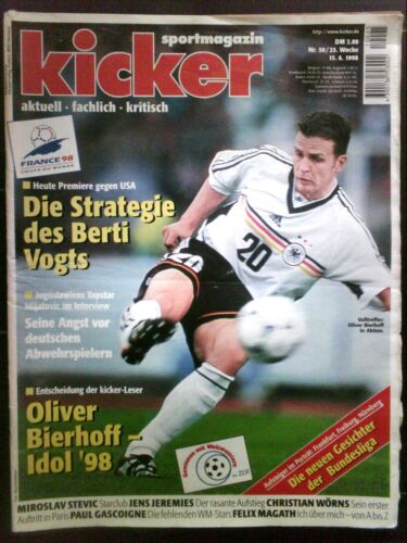 kicker Sportmagazin Nr.: 50 / 25. Woche  vom 15.6.1998 - Zdjęcie 1 z 1