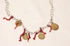 EXCLUSIVE 47 GRAMS CORAL MONETEN NECKLACE 925 STERLING SILVER HANDMADE NEW RRP€480