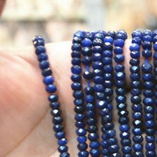 Natural 2x4mm Faceted Dark Blue Jade Abacus Gems Rondelle Loose Beads 15''