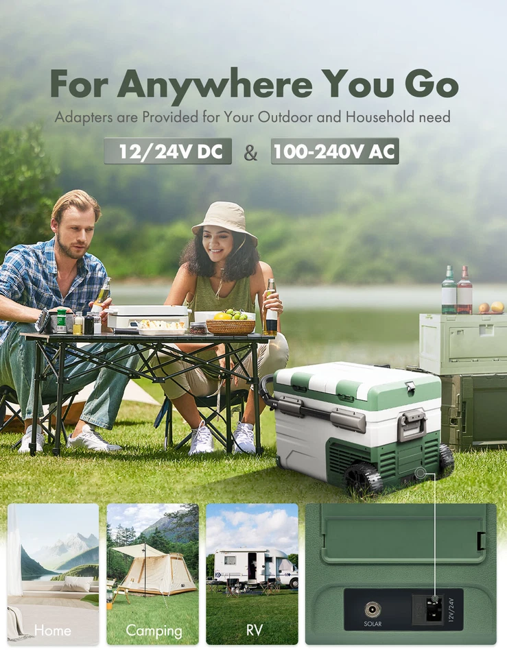 Refrigerador portátil para automóvil 39 cuartos refrigerador congelador con control de aplicación 12 V Foto 3 de 4