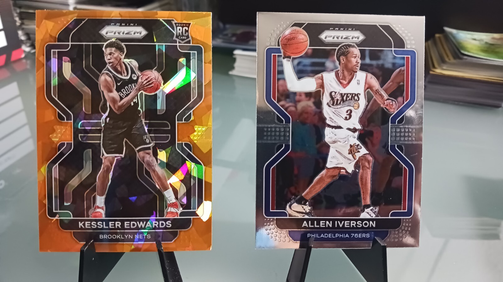 Kessler Edwards ROOKIE CARD Orange Cracked Ice PRIZM 2021-22 Panini Prizm #284