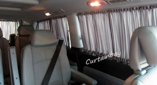 Toyota Hiace komplett hinten Vorhang Set Reisemobil Rollo Grau - Picture 7 of 10