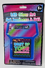 LED Glow Art Like Lite Brite 5.25" Travel Luminous Art peg board T46 