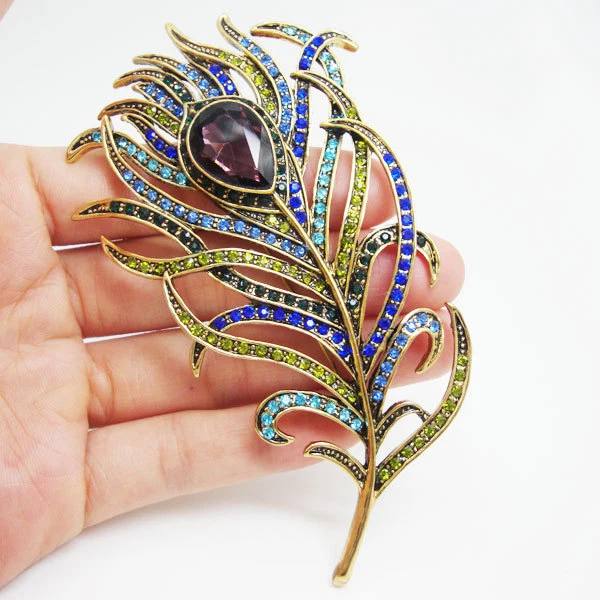 Peacock feather best sale pin