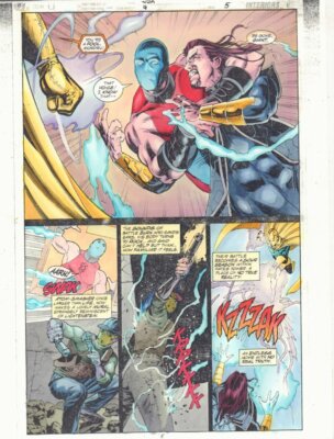 JSA #4 p.5 Color Guide Art - Atom-Smasher and Doctor Fate by John ...