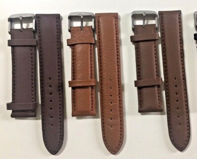 CINTURINO OROLOGIO IN PELLE MARRONE DIVERSE TONALITA' 20MM 22MM