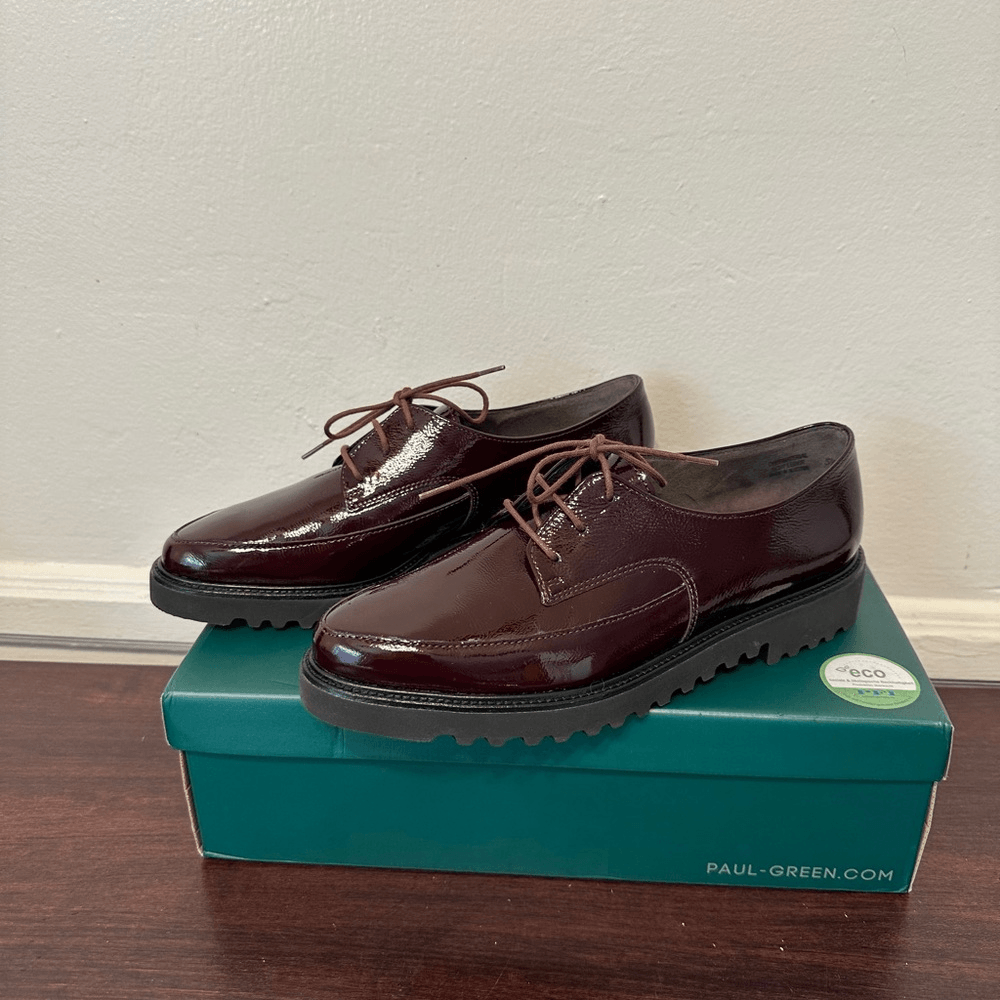 Paul Green women's Burgundy soft patent Leather lightweight Soho Oxford size 8 | eBay Paul Green women's Burgundy soft patent Leather lightweight Soho Oxford size 8 | eBay