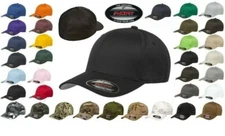 FLEXFIT Original Twill Fitted CLASSIC Hat Plain Blank 6-Panel Cap S/M L/XL