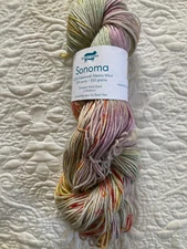 Baah SONOMA Yarn Hand Dyed in the USA Rainbow Multi 100% SW Merino Wool