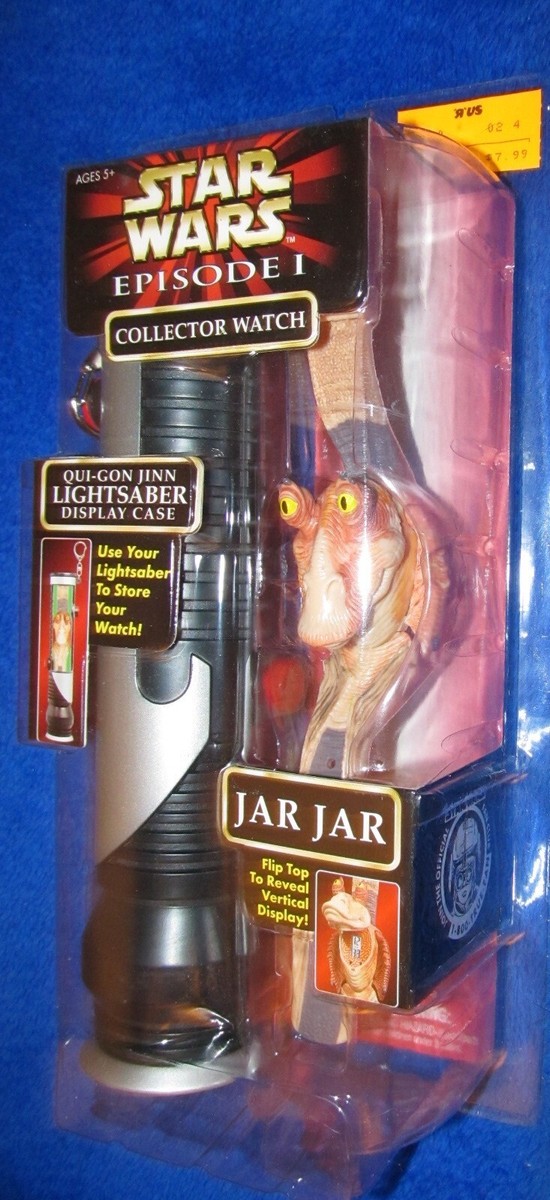Star Wars Episode 1 Jar Jar Binks Collector Watch W/ Lightsaber