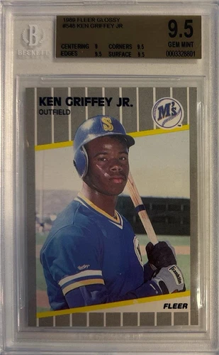 1989 Ken Griffey Jr Fleer Glossy RC- BGS 9.5 Gem Mint... Very rare!