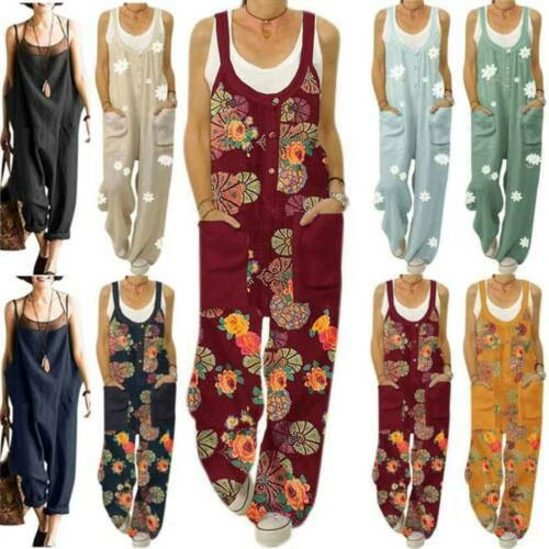 Cotton Blend Dungaree Jumpsuits & Playsuits for Women