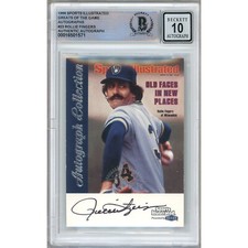 Rollie Fingers Signed 1999 Fleer Greats of the Game #28 BGS Auto 10 BAS Slabbed